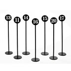 Thumbnail image #1 for American Metalcraft NSB30 Black Stainless Steel Laser-Cut Number Stand Set, Numbers 21-30, 2-Inch Diameter x 10-Inch High Case of 12
