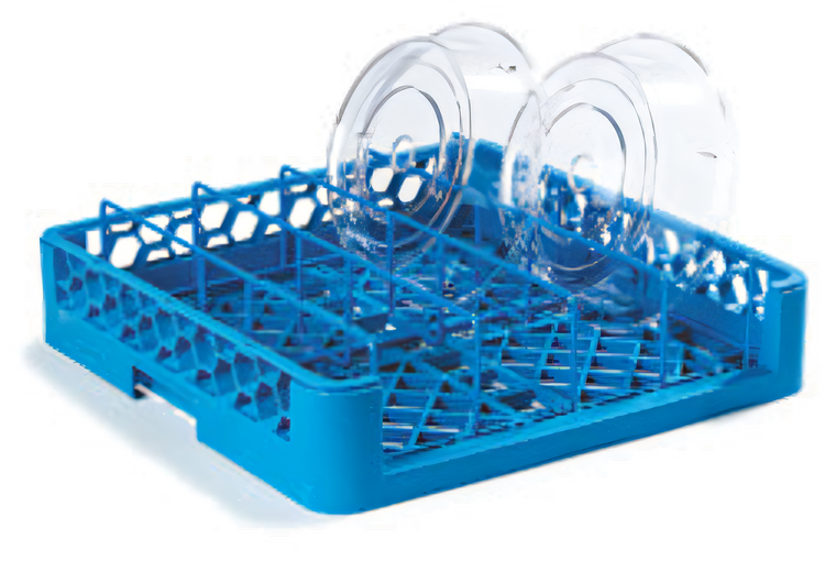 Product image #1 for OptiClean Full-Size Dishwasher Plate Cover Rack, Open End, Polypropylene, Blue