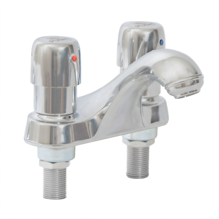 Product image #1 for BK Resources 4-Inch Deck-Mounted Lead Free Hot and Cold Metering Faucet