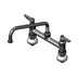 Thumbnail image #1 for T&S Brass 8-Inch Center Deck Mount Double Pantry Mixing Faucet with 10-Inch Swing Nozzle