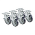 Thumbnail image #1 for Krowne 5-Inch Plate-Mount Casters with Brakes, Set of 6, 6-Inch Raise