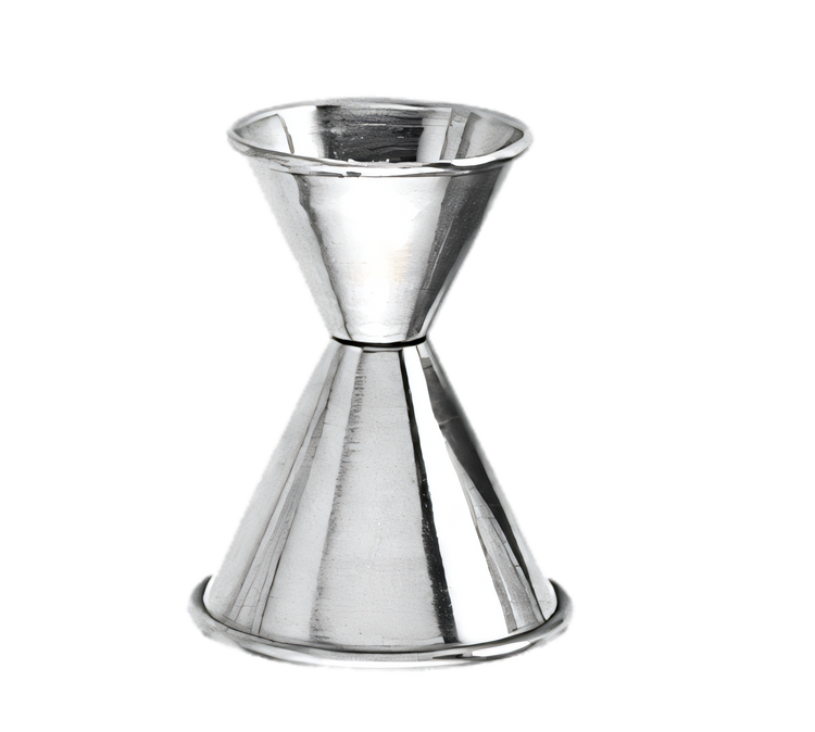 Product image #1 for American Metalcraft Stainless Steel Double Jigger, 1/2 x 1-1/4 oz., Rolled Edge, Satin Finish