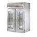 Thumbnail image #1 for True Spec Series 2-Section Roll-Thru Refrigerator with Glass Front and Solid Rear Swing Doors