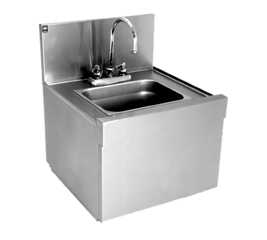 Product image #1 for Eagle Group Spec-Bar Wall-Mounted Stainless Steel Hand Sink with Gooseneck Faucet, 14" x 15"