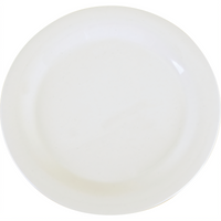 Sierrus™ 10-1/2 Inch Round Narrow Rim Melamine Dinner Plate, White