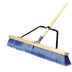 Thumbnail image #1 for Carlisle 24-Inch Hardwood Block Push Broom Floor Sweep with Handle, Fine Plastic Bristles, Blue