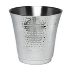 Thumbnail image #1 for American Metalcraft HMWB Insulated Hammered Stainless Steel Wine Bucket, Double-Wall, 5 Qt. Case of 2