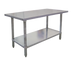 Thumbnail image #1 for 72 x 24 x 34 Inch Flat Top Stainless Steel Work Table with Undershelf