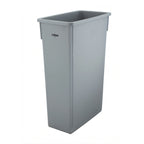 Thumbnail image #1 for Winco PTC-23SG 23 Gallon Gray HDPE Rectangular Slender Trash Can, Lidless, 20-1/8"L x 10-7/8"W x 29-7/8"H