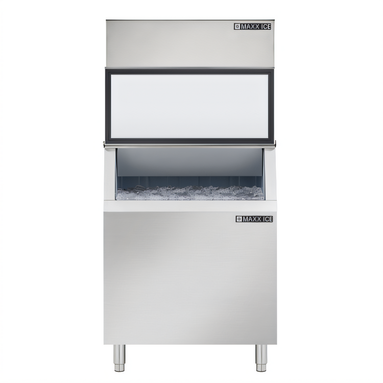 Product image #1 for Maxx Ice 30-Inch Modular Full Dice Ice Machine with 400 lb Storage Bin, Air-Cooled, 460 lb/Day
