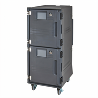 Cambro Pro Cart Ultra Electric Hot/Cold Insulated Holding and Transport Cabinet, 2-Compartment, Front-Loading