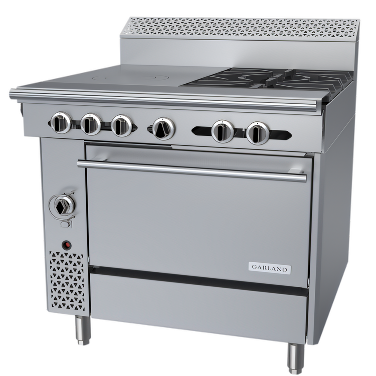 Product image #1 for Garland Cuisine Series 36-Inch Heavy Duty Natural Gas Combination Top Range with Convection Oven