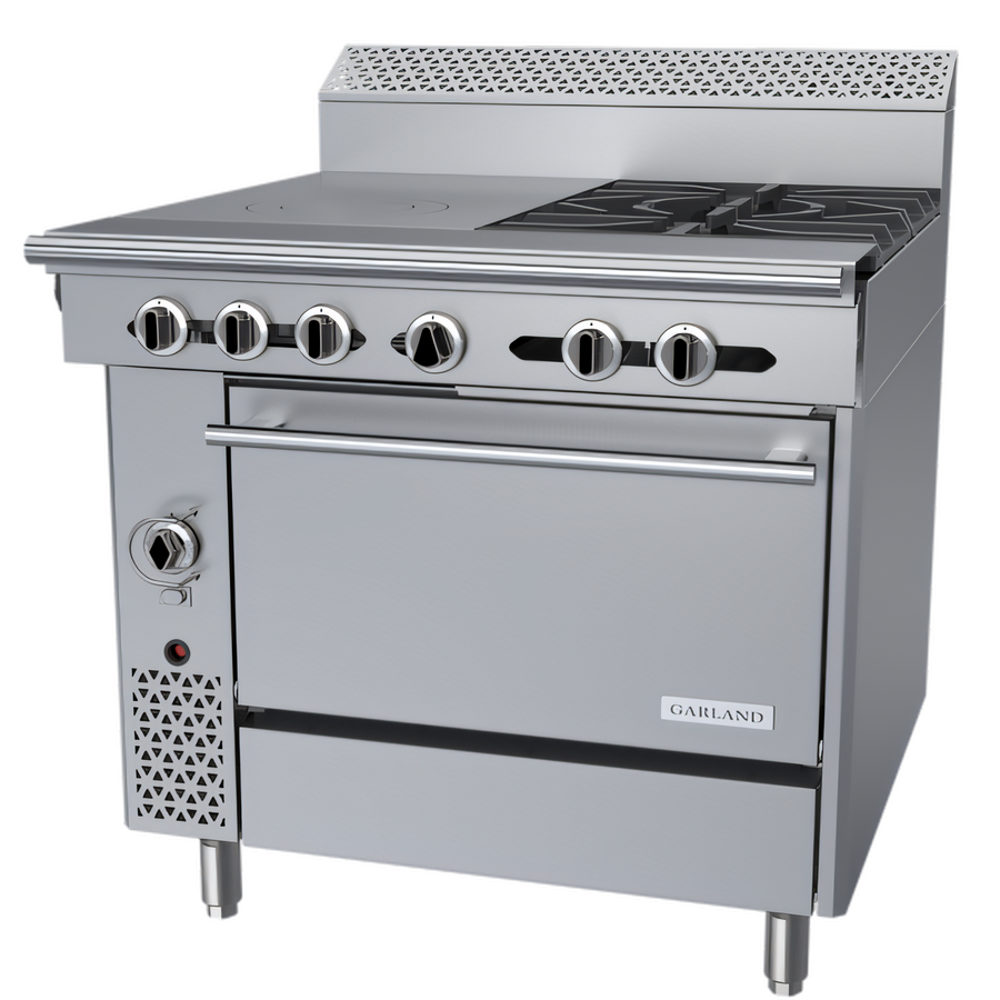 Product image #1 for Garland Cuisine Series 36-Inch Heavy Duty Natural Gas Combination Top Range with Convection Oven