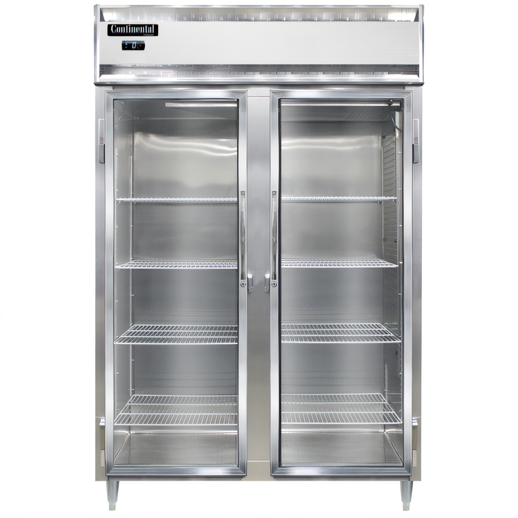 Product image #1 for Continental Refrigerator Designer Line D2FNSSGD Two-Section Full-Height Glass Door Reach-In Display Freezer