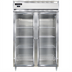 Thumbnail image #1 for Continental Refrigerator Designer Line D2FNSSGD Two-Section Full-Height Glass Door Reach-In Display Freezer