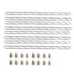 Thumbnail image #1 for Metro Super Erecta BINRL24 Bin Rail Divider Set, 8 Chrome-Plated 1" Rails with 16 Polymer Clips, for 24"/30" Deep Shelves