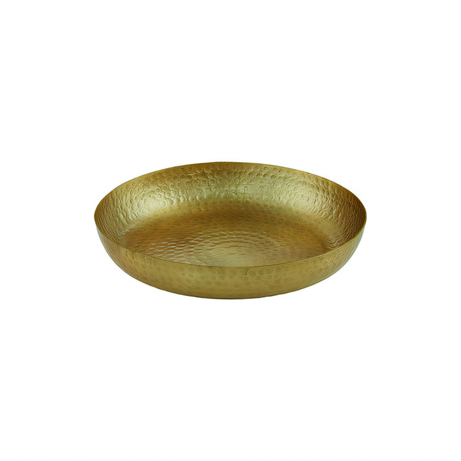 Product image #1 for American Metalcraft Gold Hammered Aluminum Seafood Tray, 12-Inch Round, 80 oz.