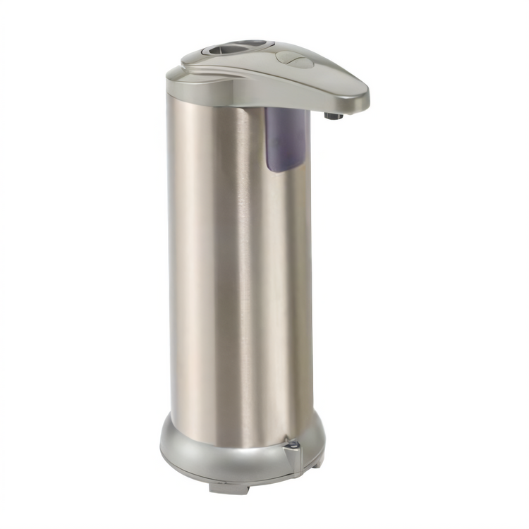 Product image #1 for Winco 8 oz Touch-Free Countertop Hand Sanitizer Dispenser, Brushed Nickel