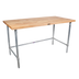 Thumbnail image #1 for John Boos HNB16A 84 Inch Northern Hard Rock Maple Wood Top Work Table with Galvanized Base