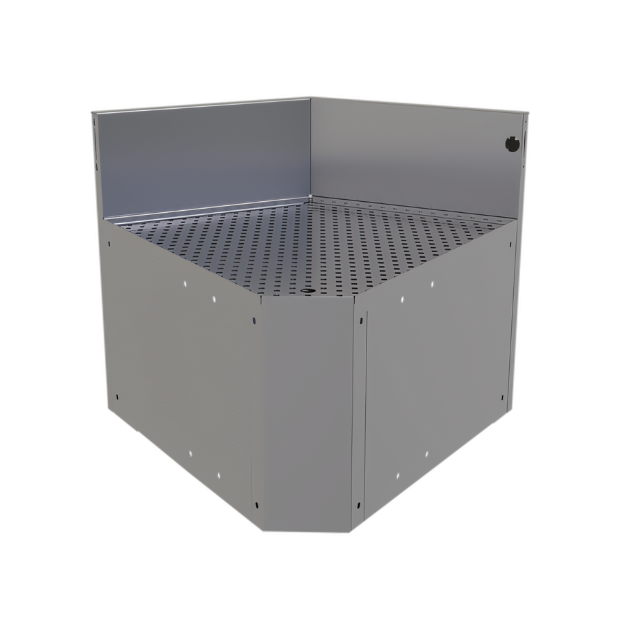 Product image #1 for Glastender Underbar Inside Wedge Corner Drainboard, 24-Inch Deep, 60° Angle