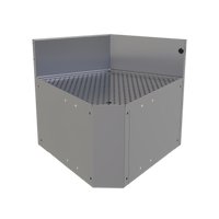 Glastender Underbar Inside Wedge Corner Drainboard, 24-Inch Deep, 60° Angle