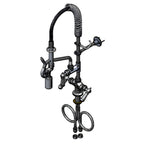Thumbnail image #1 for T&S Brass MPY-2DCN-08-CR Single-Hole Deck-Mount Pre-Rinse Faucet, 8-Inch Swing Spout, 24-Inch Spring Hose, 0.65 GPM Spray Valve