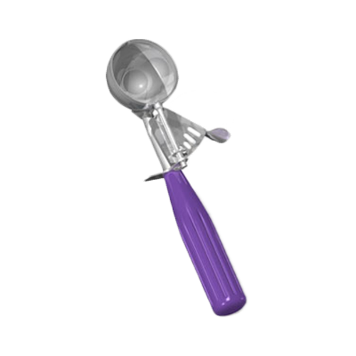 Product image #1 for Crestware #40 Thumb Press Disher with Purple Handle, 18/8 Stainless Steel