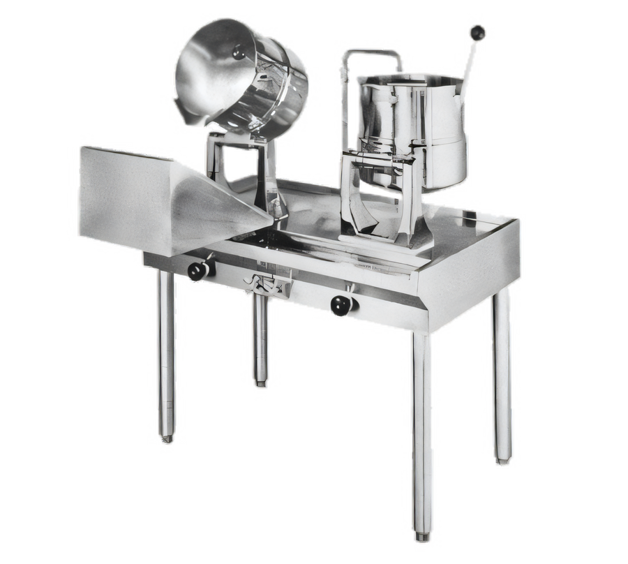 Product image #1 for Direct Steam Kettle Cabinet Assembly with 40 Quart Hand Tilt Kettle, 2/3 Jacketed, and 30-Inch Stainless Steel Table