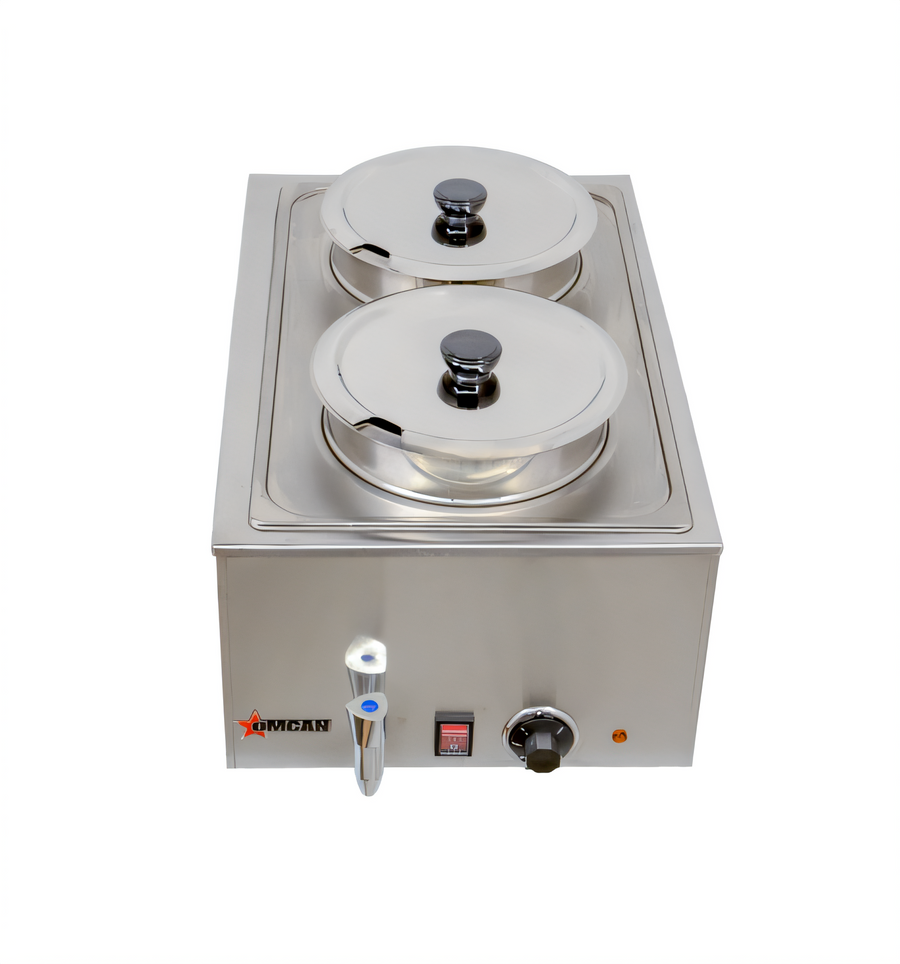 Product image #1 for Stainless Steel Double Countertop Wet Food Warmer, 2 x 8-Liter, 120V