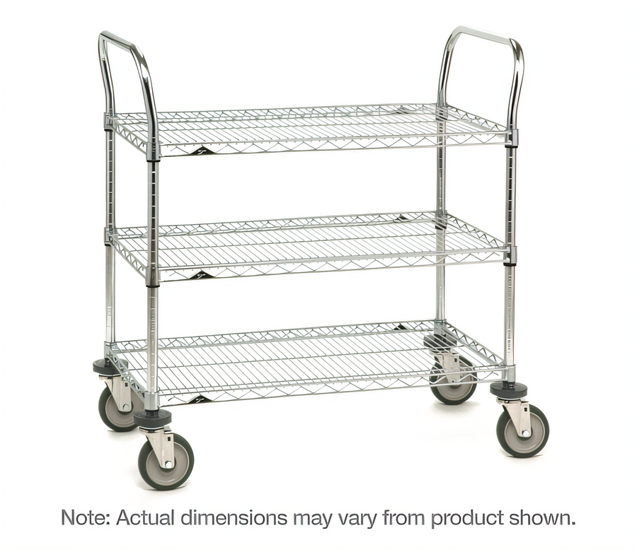 Product image #1 for Metro Super Erecta 3-Shelf Heavy-Duty Chrome Plated Utility Cart