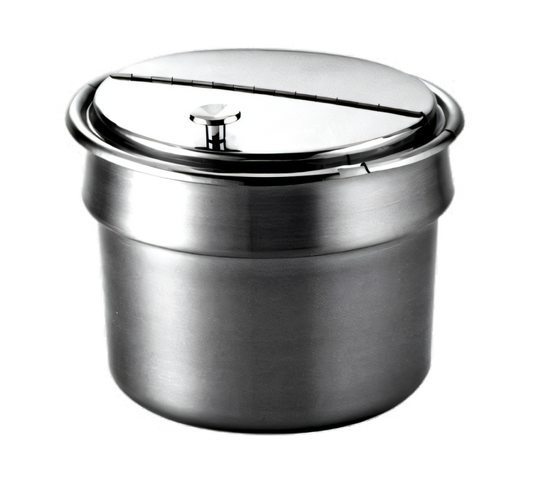 Product image #1 for 11 Qt Round Bain Marie Inset with Hinged Lid