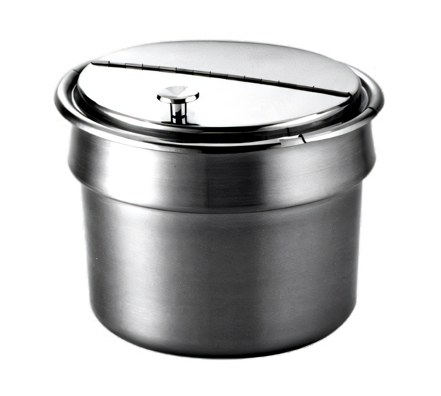 Product image #1 for 11 Qt Round Bain Marie Inset with Hinged Lid