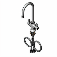 equip 5-1/2-Inch Gooseneck Swivel Deck-Mount Manual Faucet with Lever Handles