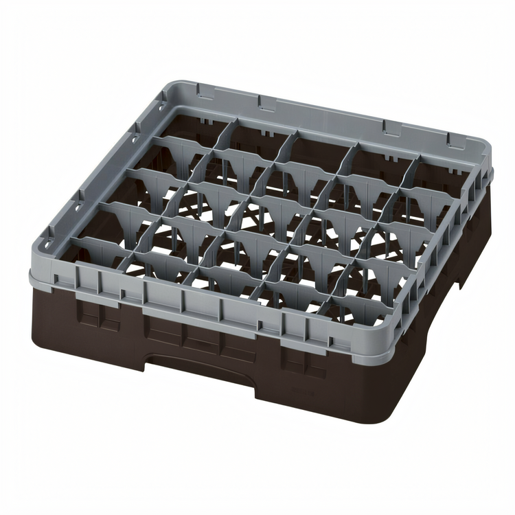 Product image #2 for Camrack Full Size 25-Compartment Glass Rack with Soft Gray Extender, Brown