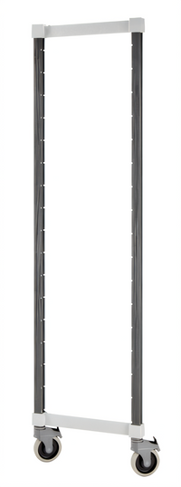 Camshelving Elements XTRA Mobile Post Kit with Swivel Casters, 24-1/2 Inch Wide x 72 Inch High, Speckled Gray