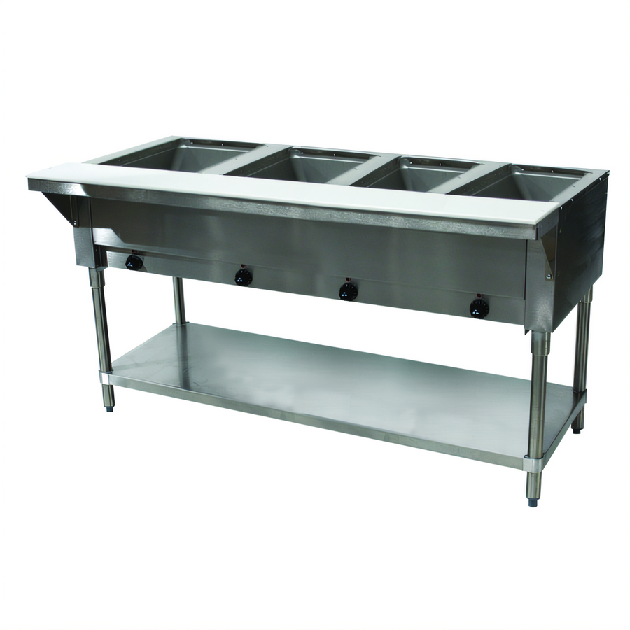 Product image #1 for Advance Tabco Triumph Supreme Electric 4-Well Sealed-Well Hot Food Table with Cutting Board and Open Base