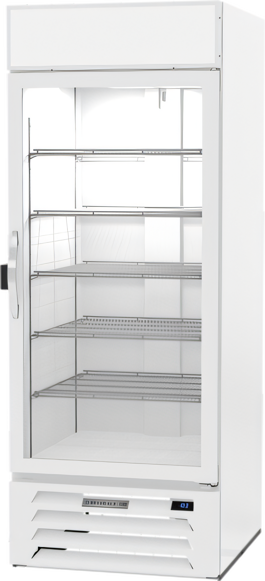 Product image #1 for Beverage-Air MarketMax IQ One-Section Reach-In Glass Door Freezer Merchandiser, White