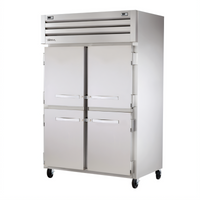 True Spec Series Standard-Depth Dual-Temperature Two-Section Reach-In Refrigerator/Freezer with 4 Half Doors