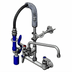 Thumbnail image #1 for EasyInstall Mini Wall-Mount Pre-Rinse Unit with Add-On Faucet, 12-Inch Swing Nozzle, and 1.07 GPM Spray Valve
