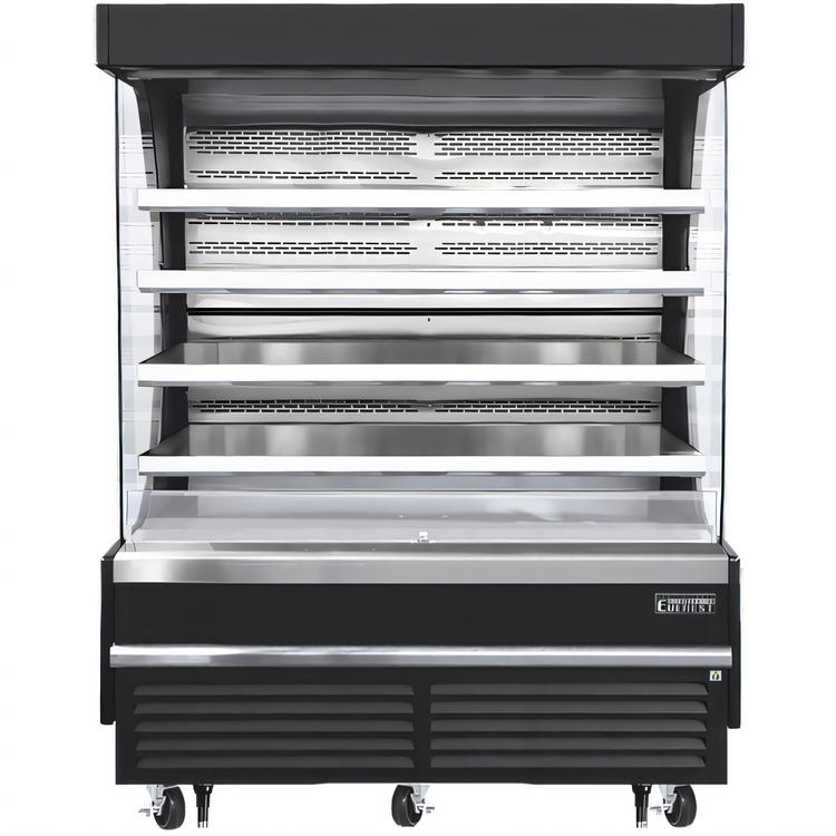 Product image #1 for Everest Refrigeration EOMV-72-B-35-T Vertical Open Display Merchandiser, 73-1/4" W, 37 Cu. Ft., Self-Contained Bottom Mount