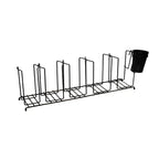 Thumbnail image #1 for CFS Brands C8005WFS Cup & Lid Organizer with Caddy, 5 Stacks, Black Epoxy-Coated Steel Wire