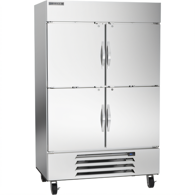 Product image #1 for Beverage Air Horizon Series 2-Section Reach-In Refrigerator with 4 Solid Half Doors
