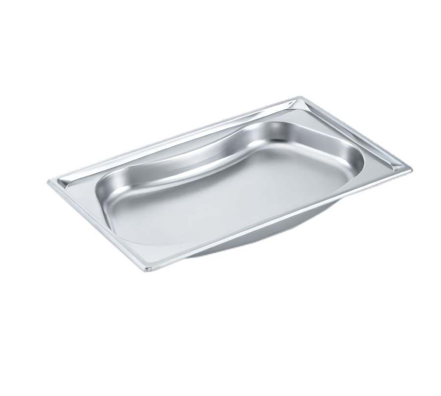 Product image #1 for Vollrath Super Pan Super Shapes Full Kidney Food Pan, Full-Size, Solid, 5.1 Quart, 22 Gauge Stainless Steel