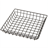 American Metalcraft 12-Inch Square Black Iron Wire Grid Serving Basket