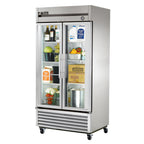 Thumbnail image #1 for True General Foodservice T-35G-HC~FGD01 Two-Section Glass Door Reach-In Refrigerator, Bottom-Mounted R290 Refrigeration