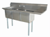 Thumbnail image #1 for Omcan USA 3-Compartment Pot Sink with Right Drainboard, 304 Stainless Steel