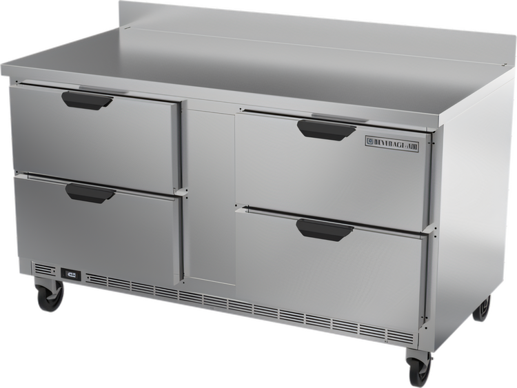 Product image #1 for Beverage-Air 60-Inch Two-Section Worktop Freezer with 4 Drawers