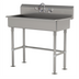 Thumbnail image #1 for 40-Inch Freestanding ADA-Compliant Stainless Steel Service Sink with Gooseneck Faucet
