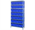 Thumbnail image #1 for Quantum Heavy-Duty Stationary Wire Shelving Unit with 56 Bins, 36 x 12 x 75 Inches