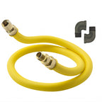 Thumbnail image #1 for Krowne S7548K1 3/4-Inch x 48-Inch Stationary Stainless Steel Gas Connector Kit with 90° Elbows